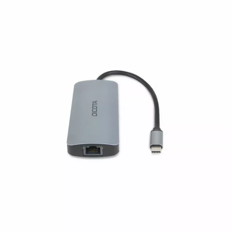 Dicota USB-C 8-in-1 Multi Hub 4K PD 100W argento