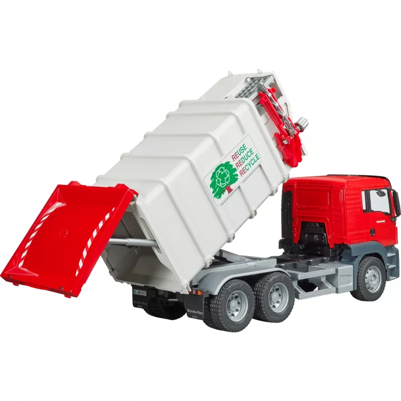 Bruder Man camion compattatore a caricamento laterale 2-4 - età 5-7