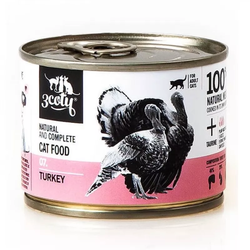 3COTY 07. tacchino - cibo umido per gatti - 180g