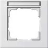 Placca a parete GIRA E2 bianco, termoplastica senza viti, 80,8×80,8×9,3 mm