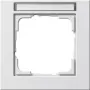 Placca a parete GIRA E2 bianco, termoplastica senza viti, 80,8×80,8×9,3 mm