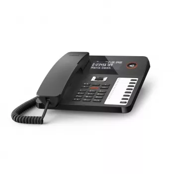 Telefono DECT Gigaset DESK 800A cornetta cablata 200 voci in rubrica nero