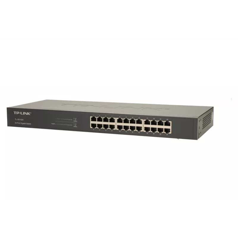 TP-Link Switch di rete rackmount 24 porte Gigabit, unmanaged, Gigabit Ethernet (10/100/1000), full duplex, montaggio a rack, 1U