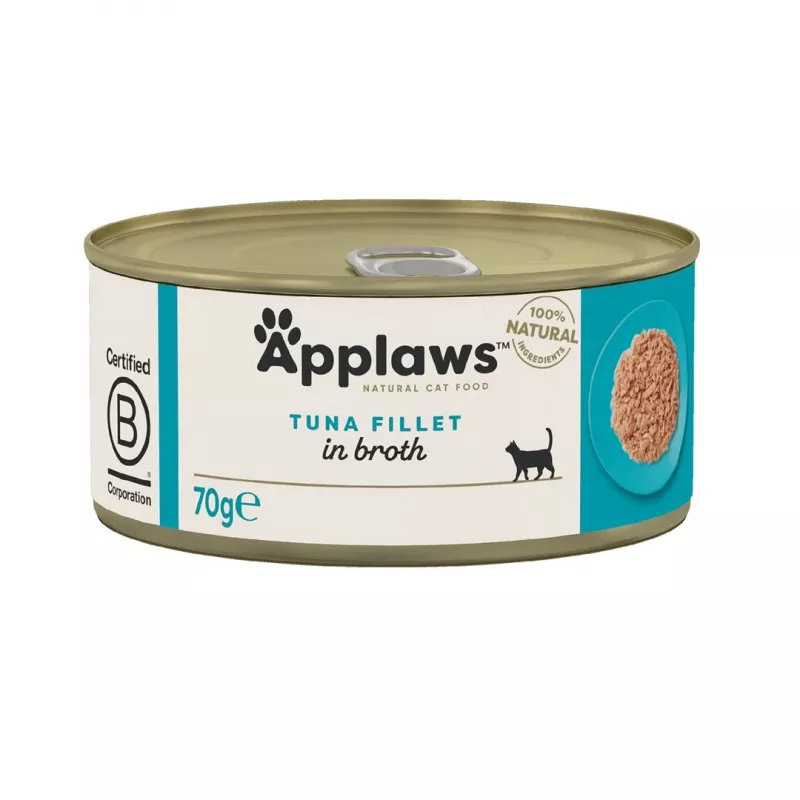 APPLAWS filetto di tonno in brodo - cibo umido per gatti - 70g