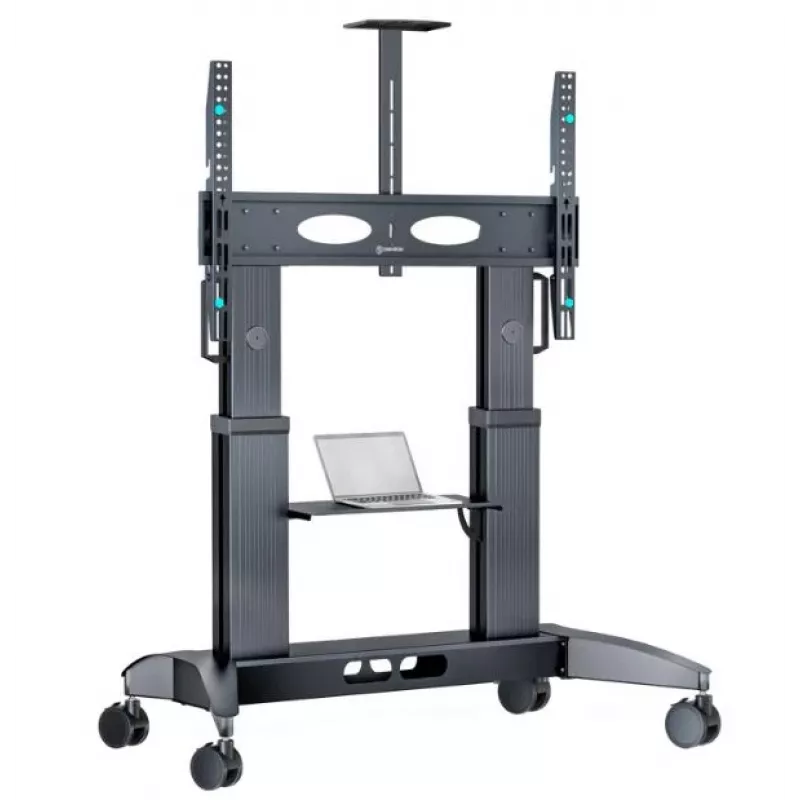 Supporto TV mobile ONKRON TS2821-B per TV da 70–110 pollici, nero, supporto con ruote regolabile in altezza