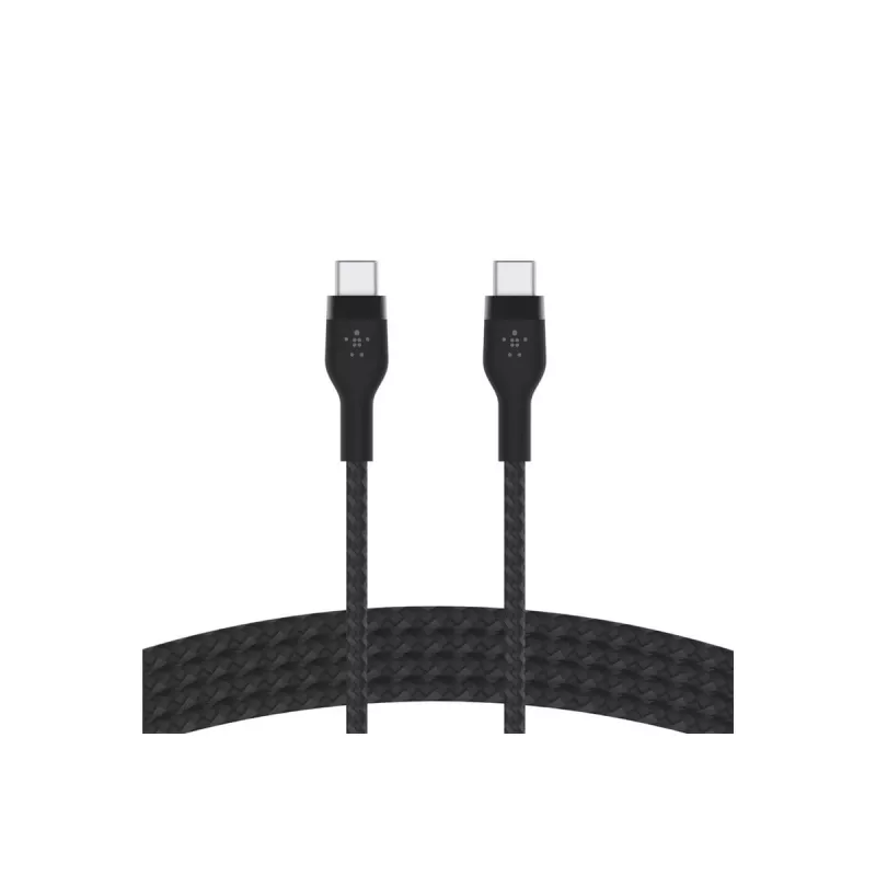 Cavo BoostCharge USB-C/USB-C in silicone intrecciato 2 m, nero