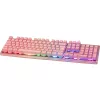 Deltaco GAM-021-RGB-P-DE - formato completo (100%) - USB - interruttori a membrana - QWERTZ - rosa