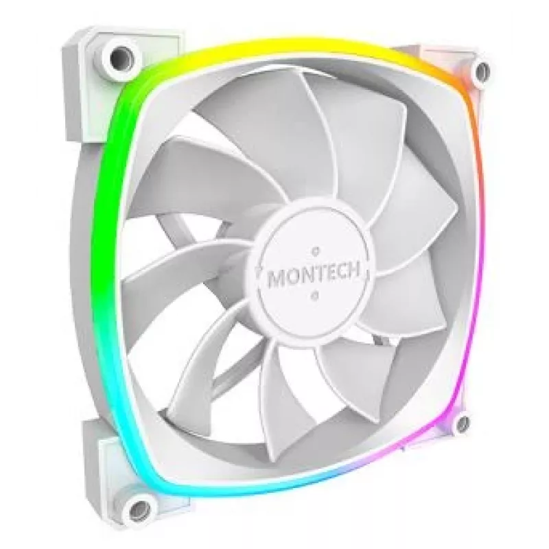 Montech RX120 PWM ventola per case PC 12 cm bianco 3 pz.