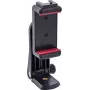 Supporto per smartphone InLine 55–85 mm con filettatura 1/4 di pollice e slitta accessori, nero