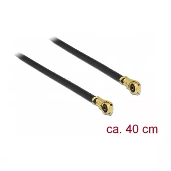 Cavo coassiale DeLOCK 89645 0,4 m MHF IV HSC MXHP32 nero oro
