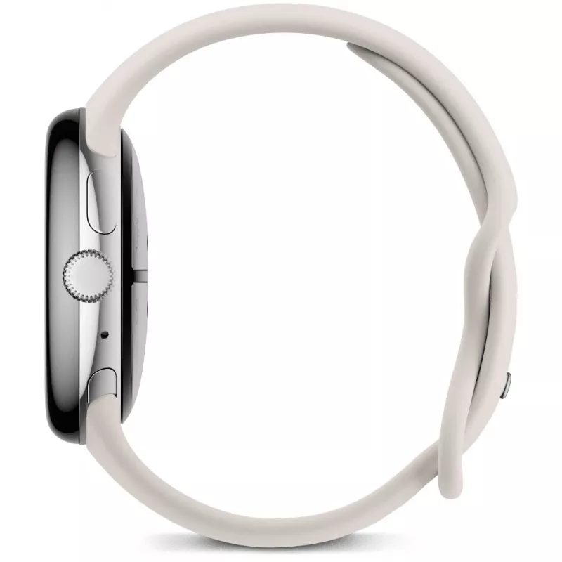 Google Pixel Watch 3 45 mm Wi-Fi smartwatch, argento lucido (Porcelain)