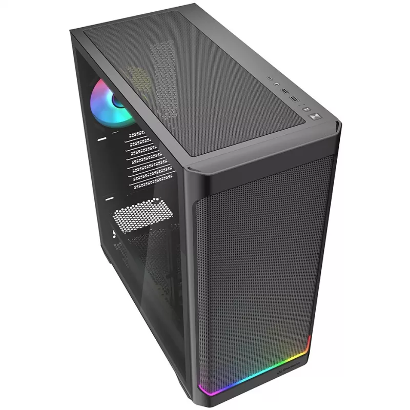 Case PC Sharkoon AK4W RGB Strip Midi Tower nero