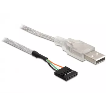 Cavo da connettore maschio USB 2.0-A a pin header DeLOCK 83078 argento