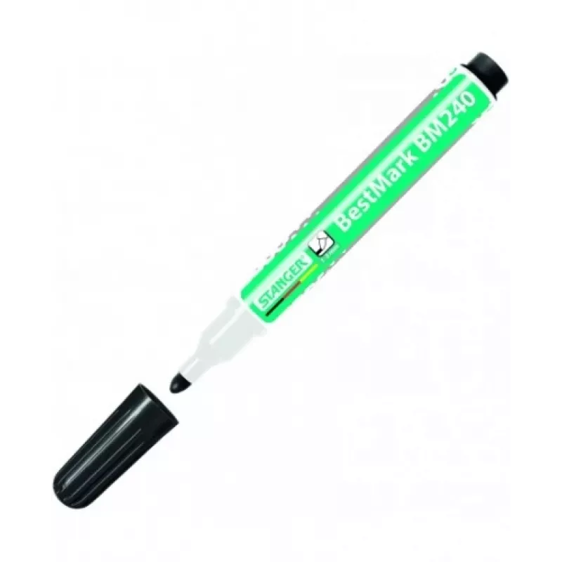 Pennarello per lavagna bianca STANGER BM240 1-3 mm, punta tonda, nero 1 pz.