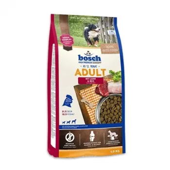 Crocchette per cani Bosch Adult con agnello e riso, 3 kg — per cani adulti, adatte a tutte le razze, supporta in caso di intolleranze alimentari