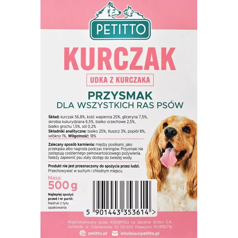 PETITTO Cosce di pollo - snack per cani - 500g
