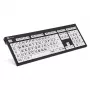 Logickeyboard XL Print Universal USB QWERTZ tedesco nero bianco