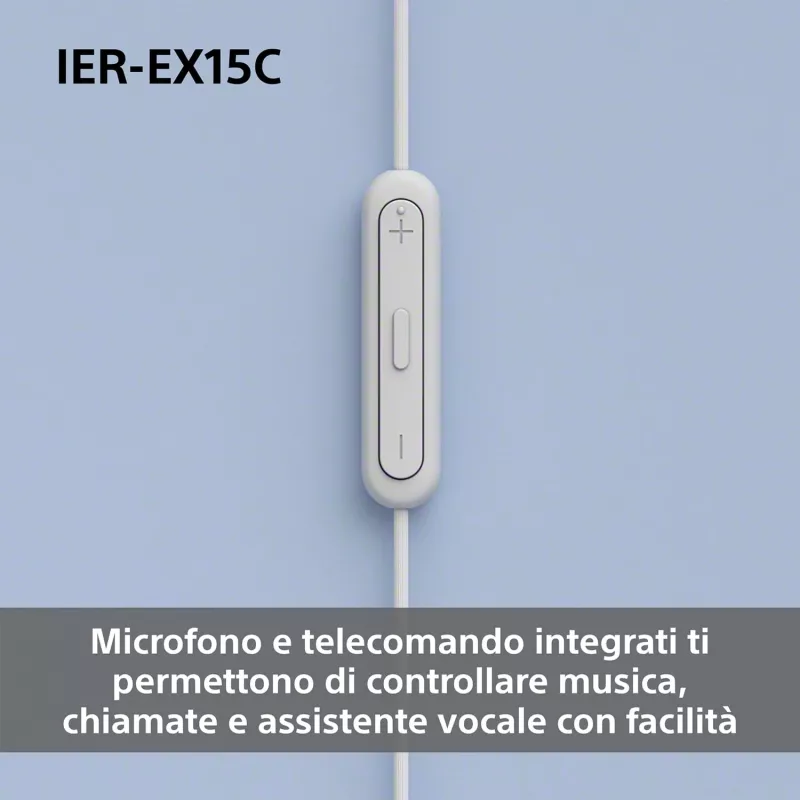 Sony IER-EX15C Cuffie con filo In-Ear Chiamate/Musica USB Type-C Bianco