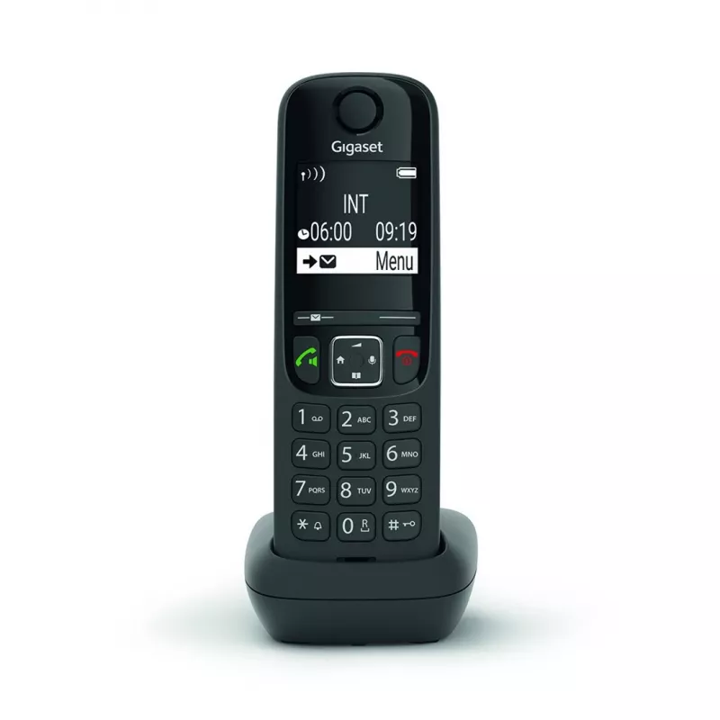 Telefono analogico/DECT Gigaset AS690HX cordless con display del numero chiamante nero