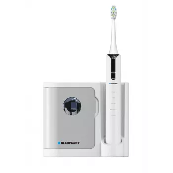 Spazzolino elettrico vibrante BLAUPUNKT DTS711 – 5 modalità, 48.000 movimenti/min., batteria ricaricabile integrata, 4 testine, base di ricarica con sterilizzatore UV