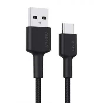 Cavo USB-C a USB-A Aukey CB-CA2, treccia in nylon, Quick Charge 3 A, 1 m
