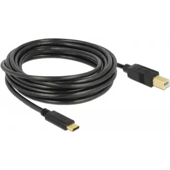 Cavo USB DeLOCK 83667 USB 2.0 4 m USB C USB B nero