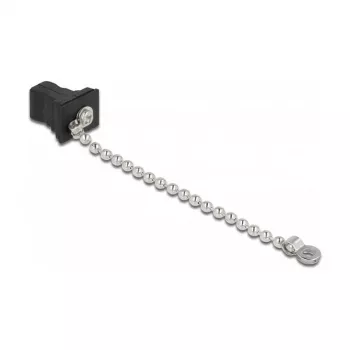 Cappuccio antipolvere in fibra ottica con catena DeLOCK 86847 connettore SC nero
