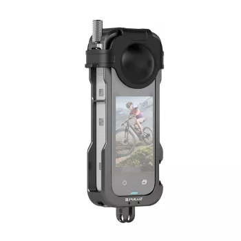 Gabbia protettiva in metallo Puluz per Insta360 X4 PU981B con copriobiettivo