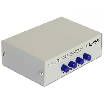 Switch DeLock VGA 4 porte manuale bidirezionale - Selettore monitor - 4 x VGA - desktop (87635)