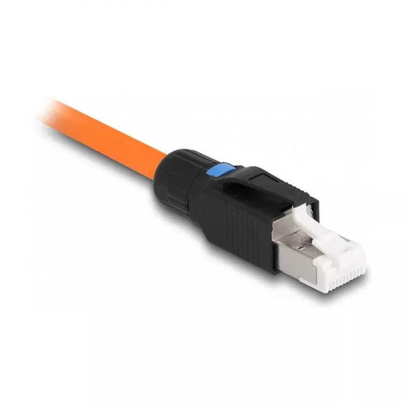DeLOCK connettore RJ45 da crimpare Cat.6A nero connettore dritto