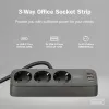 Ciabatta multipla DIGITUS 3 prese con 2×USB-A & 1×USB-C, 3 prese AC Tipo E/F, cavo 1,5 m, nero