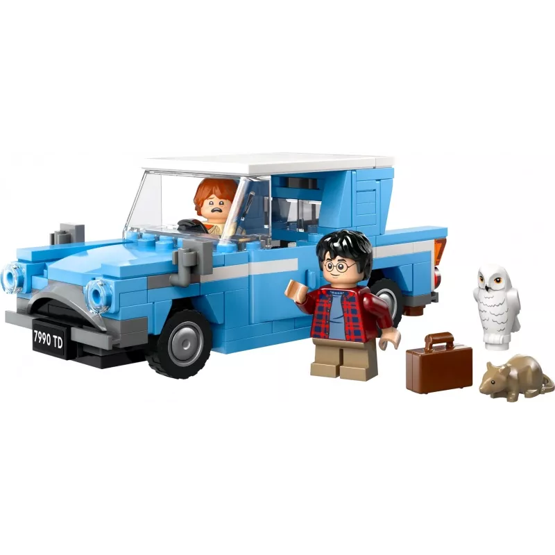 LEGO Harry Potter Ford Anglia volante auto giocattolo per bambini dai 7 anni, ragazzi e ragazze, modello da costruire con minifigure Ron Weasley e Hedwig
