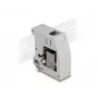 DeLOCK adattatore per guida DIN connettore femmina RJ45 a connettore femmina RJ45 Cat.6A grigio
