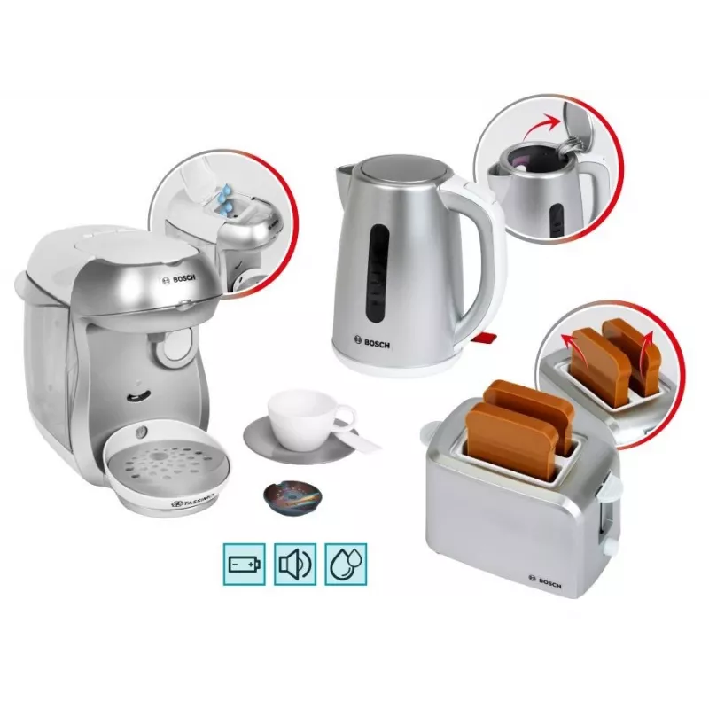Set colazione KLEIN argento — set giocattolo per gioco di ruolo cucina per bambini