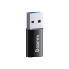 Adattatore Baseus Ingenuity USB Type-A (femmina) a USB Type-C (maschio) 10 Gbit/s, nero, 14×22×8 mm
