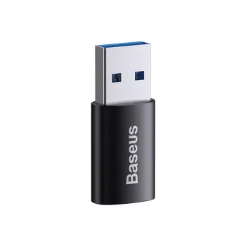 Adattatore Baseus Ingenuity USB Type-A (femmina) a USB Type-C (maschio) 10 Gbit/s, nero, 14×22×8 mm