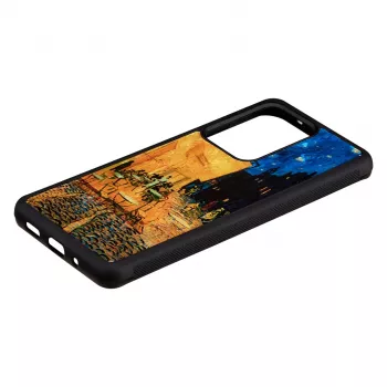 Custodia per cellulare iKins per Samsung Galaxy S20 Ultra — nera, modello 'Cafe Terrace'