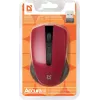 Mouse ottico wireless DEFENDER MM-935 RF – ambidestro, 1600 DPI, rosso, ricevitore RF-USB, batterie AAA