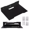 Mensola da parete per decoder MACLEAN MC-122, acciaio, nera, carico max. 5 kg, interasse fori 219 mm
