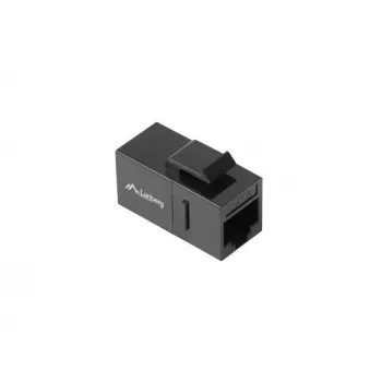 Modulo keystone LANBERG KSU6-3000 — Cat6 U/UTP RJ-45 femmina su RJ-45 femmina, design piatto, nero