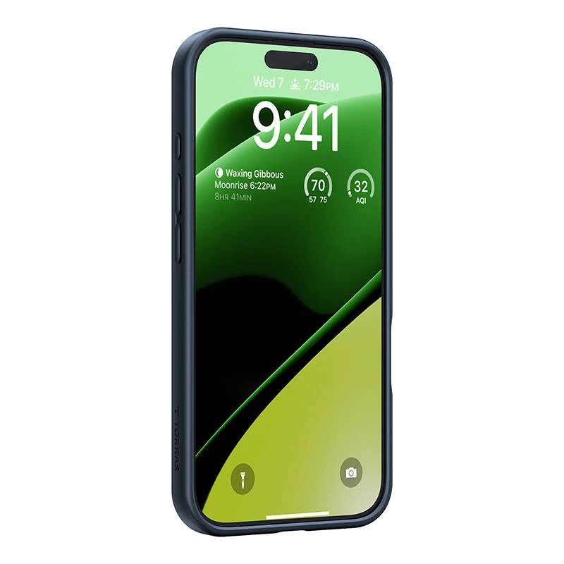 Custodia protettiva Torras Ostand Pro per iPhone 16 Plus — nero, profilo sottile, leggera