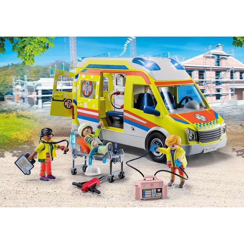 Playmobil 71202 City Life ambulanza con luci e suoni set di gioco adatto a bambini dai 4 anni singolo