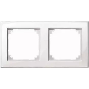 Placca a parete / coprifrutto Merten 478225 — bianco, senza viti, 1 modulo