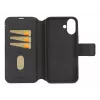 Custodia in pelle per iPhone 16, nero