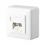 METZ CONNECT BTR IT CONNECT E-DAT C6 8/8(8) AP Cat.6 - scatola da parete - RJ-45 X 2 - bianco puro, RAL 9010 - 2 porte (1307380002-I)