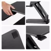 Supporto da scrivania Maclean per tastiera, monitor o laptop, a gas, regolabile in altezza, nero, MC-882