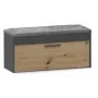 Scarpiera chiusa Top e Shop PARMA — antracite e rovere, truciolare, 1000×490×350 mm