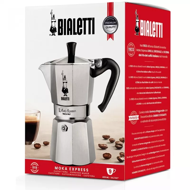 Bialetti Moka Express caffettiera 0,55 L nero, argento