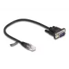 Delock cavo seriale RS-232, RJ45 maschio a D-Sub 9 maschio, 30 cm, nero