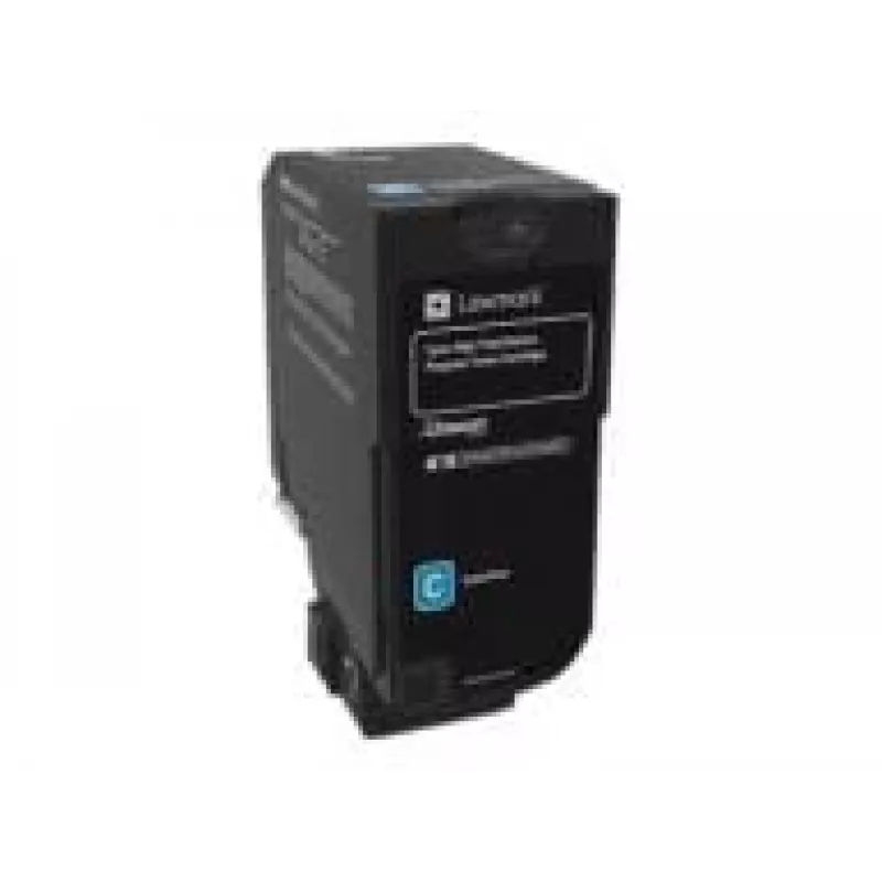 Lexmark 74C2HC0 Cartuccia di toner restituibile, ciano, alta resa, 12000 pagine